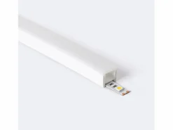 Ledkia Perfil Neón SFLEX 20x16 Superficie/Empotrable Curva Vertical para Tira LED IP20 hasta 12 mm 10 m