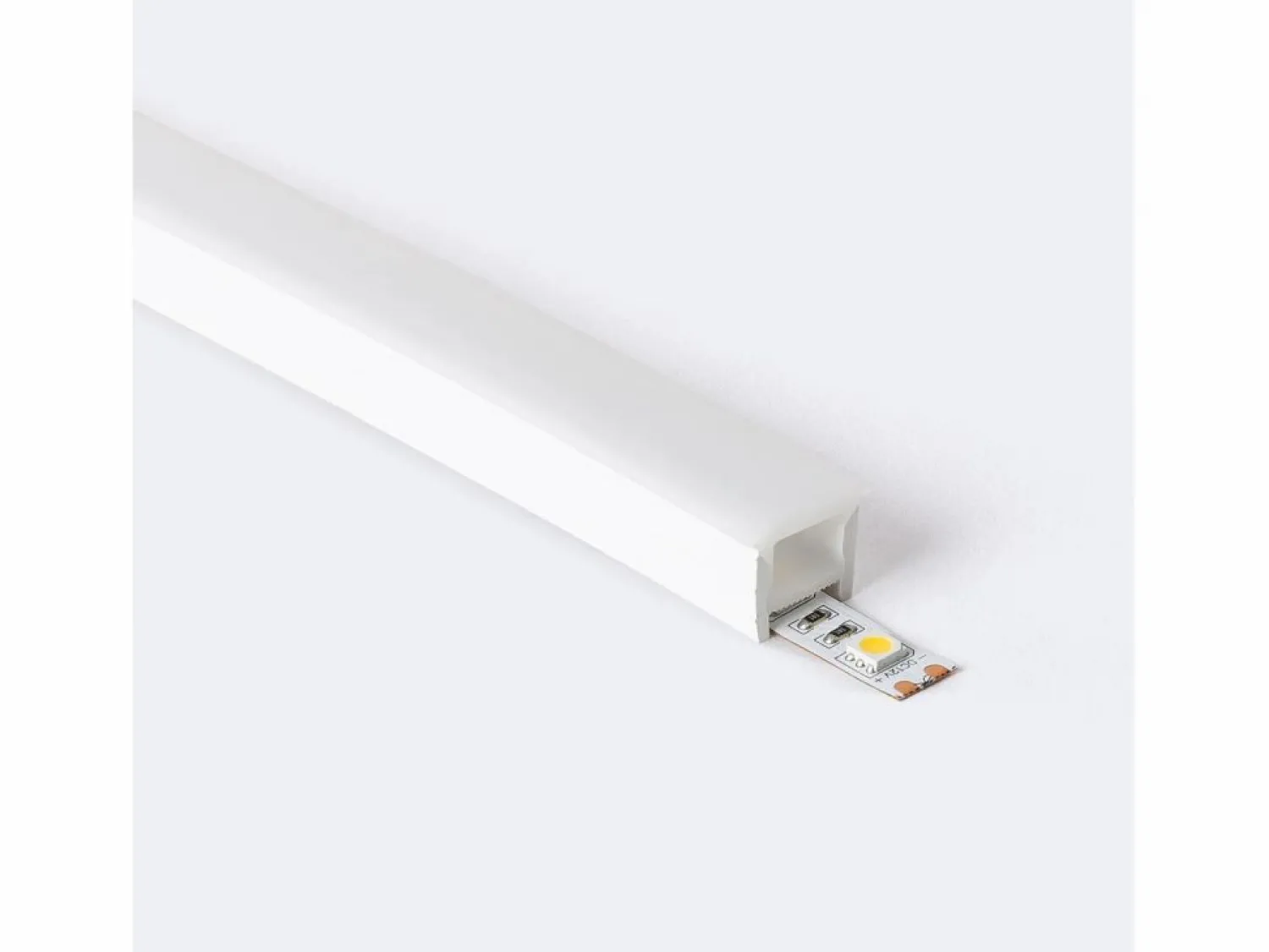 Ledkia Perfil Neón SFLEX 20x16 Superficie/Empotrable Curva Vertical para Tira LED IP20 hasta 12 mm 10 m