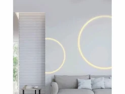 Ledkia Perfil Neón SFLEX 24x18 Superficie Semicircular Curva Vertical para Tira LED IP20 hasta 15 mm 50 m