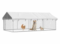 Clicnbuy Perrera de exterior con tejado 400x200x150 cm