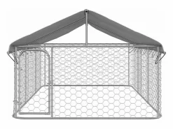 Clicnbuy Perrera de exterior con tejado 400x200x150 cm
