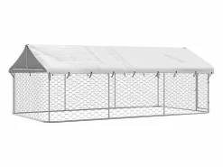 Clicnbuy Perrera de exterior con tejado 400x200x150 cm