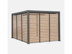 Best Sweeek Persiana de aluminio efecto madera de 1.3m antracita Negro