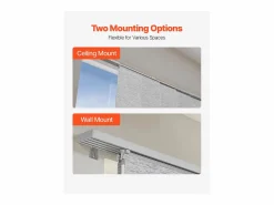 Clearance Persiana de Paneles SucceBuy con Riel Extensible, 116-218 cm de Ancho, Panel Japonés Vertical Ajustable hasta 243 cm de Altura, Persianas De Interior