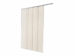 Persiana de Paneles SucceBuy con Riel Extensible, 116-218 cm de Ancho, Panel Japonés Vertical Ajustable hasta 243 cm de Altura, Marrón Claro Persianas De Interior