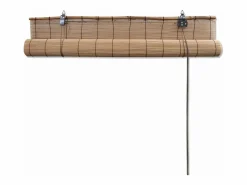 Helloshop26 Persiana enrollable de bambú marrón 120 x 220 cm para ventana con protección visual 4102148