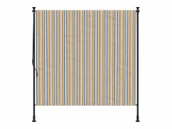 Discount Persiana enrollable exterior tela acero y blanco ES332693 Amarillo