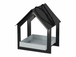 ESSCHERT DESIGN Pesebre colgante antracita/blanco