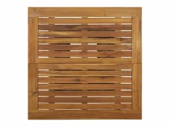 Outlet Garden Furniture Pia Mesa alta ratán sintético y madera de acacia 80x80x110 cm Gris