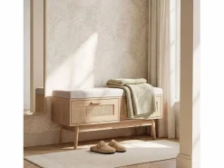 Outlet Pie de cama con almacenaje de Fibra natural Natural 50 x 100- Tahiti Banco Y Pie De Cama|Banco Y Pie De Cama