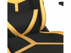 Clicnbuy piezas Silla gaming de masaje cuero sintético negro y