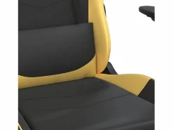Online Clicnbuy piezas Silla gaming de masaje cuero sintético negro y Dorado