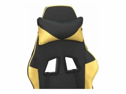 Online Clicnbuy piezas Silla gaming de masaje cuero sintético negro y Dorado