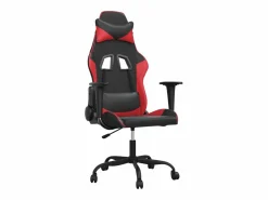 Clicnbuy piezas Silla gaming de masaje cuero sintético negro y