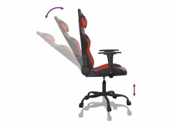 Clicnbuy piezas Silla gaming de masaje cuero sintético negro y