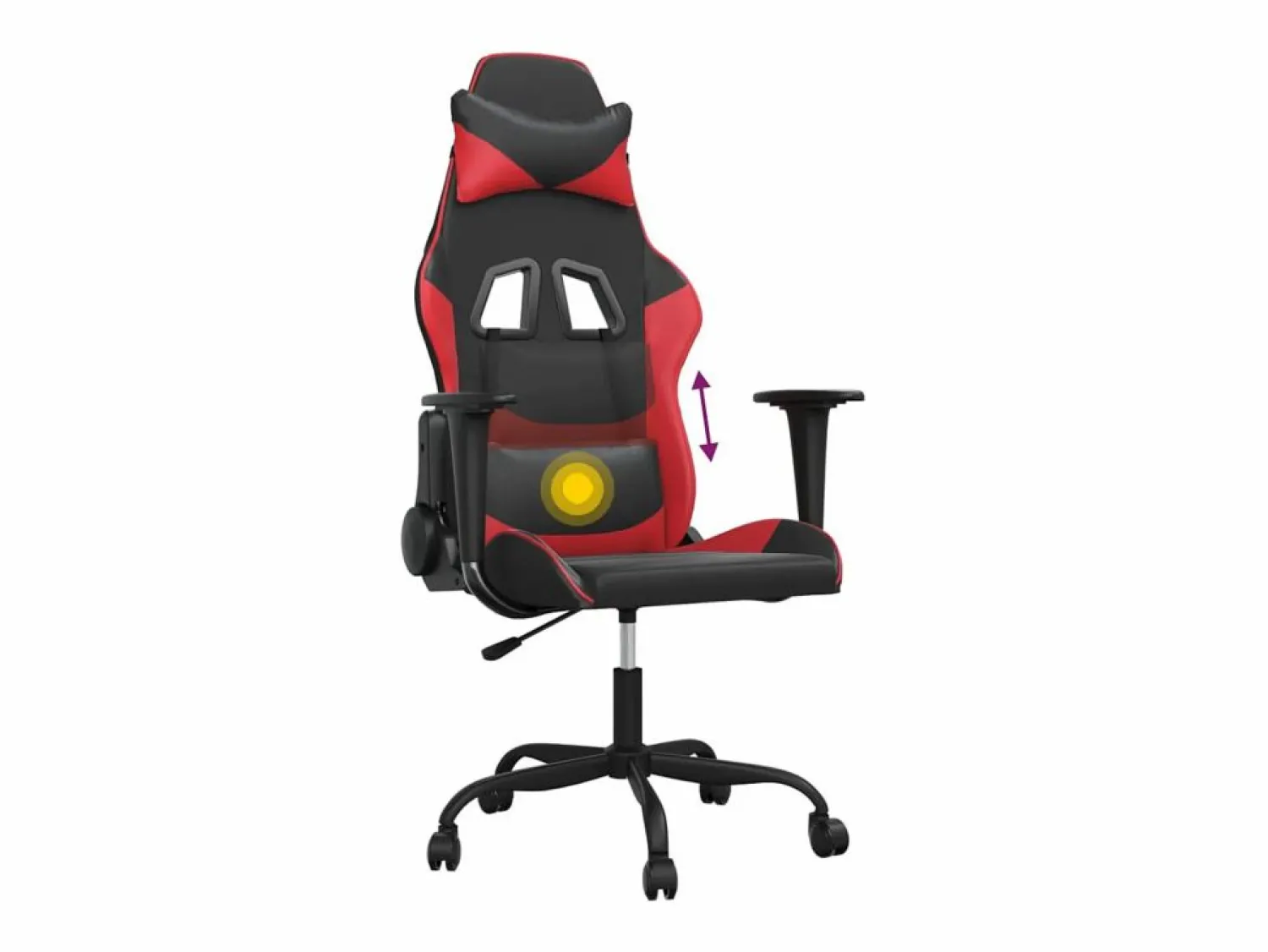 Clicnbuy piezas Silla gaming de masaje cuero sintético negro y