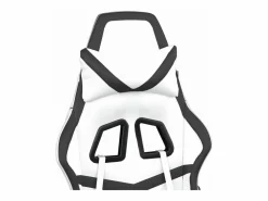 Clicnbuy piezas Silla gaming de masaje cuero sintético blanco y