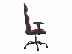 Sale piezas Silla gaming de masaje cuero sintético negro y vino tinto Silla Gaming