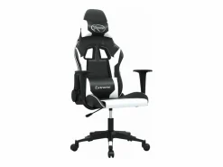 Clicnbuy piezas Silla gaming de masaje cuero sintético negro y