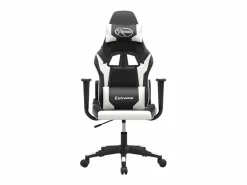 Clicnbuy piezas Silla gaming de masaje cuero sintético negro y