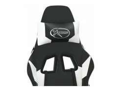 Clicnbuy piezas Silla gaming de masaje cuero sintético negro y