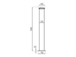 Sale Pilar para portón de aluminio, Ancho 15 x Alt. 90 cm, antracita, NERETO Portón