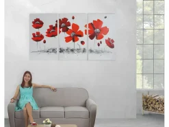 Clearance Pintura al óleo amapola pintada a mano Cuadro