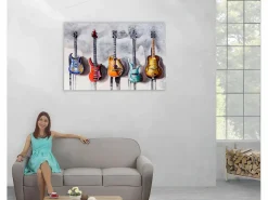 MCW Pintura al óleo guitarras pintadas a mano