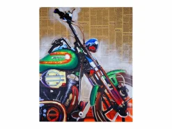 Best MCW Pintura al óleo moto pintada a mano Multicolor