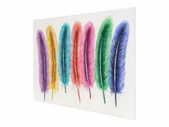 MCW Pintura al óleo plumas pintadas a mano