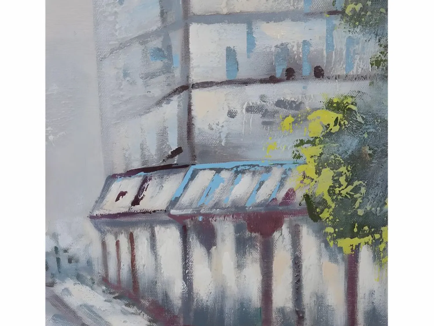 Online Pintura al óleo pueblo pintado a mano Cuadro