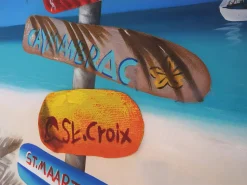 Outlet MCW Pintura al óleo señal de tráfico pintada a mano Multicolor