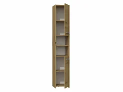 Online TOPESHOP PISA - Mueble de baño - 170x30x30 cm - Mueble de baño para inodoro - Mueble columna - Imitación madera Color natural claro