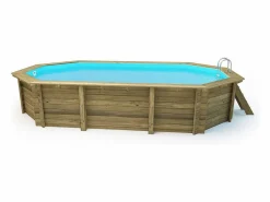 Habitat et jardin Piscina de madera '"Brazila" 5.86 x 3.86 x 1.20 m