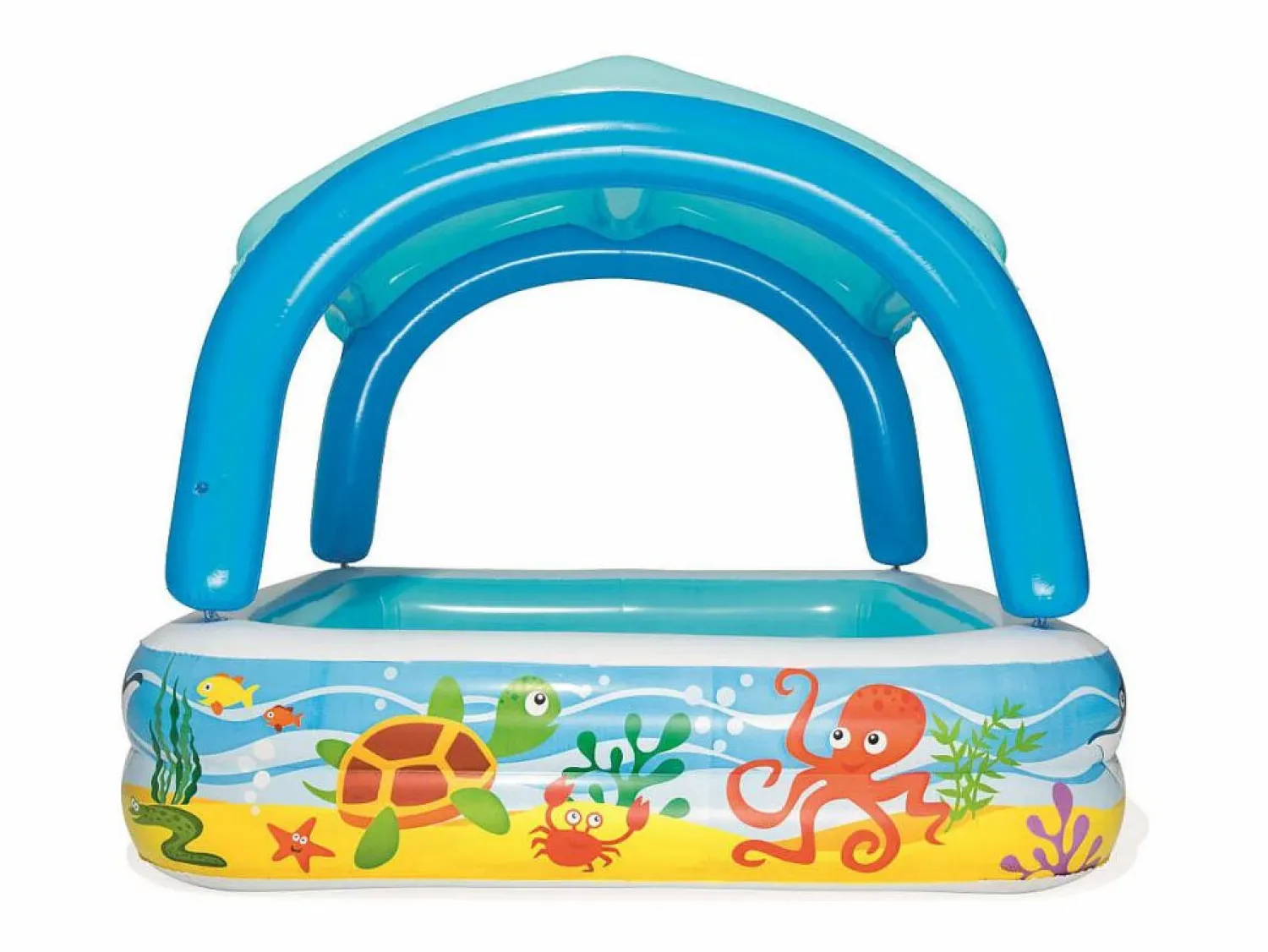 Discount Piscina de juegos con toldo 140x140x114 cm 52192 ES745043 Azul