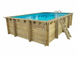New Piscina de madera rectangular " Panama "- 6.20 x 4.10 x 1.45 m Piscina De Madera