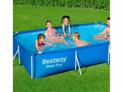 Sale Piscina desmontable Deluxe Splash Frame Pool 3300L forma rectangular 66x300x201 cm Piscina Tubular