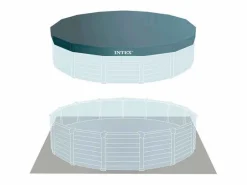 New Intex Piscina desmontable Graphite Grey Panel 16805L con depuradora+accesorios gris Ø478x124 cm Transparente