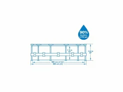 Best Piscina Desmontable Tubular Steel Pro Max 366x122 cm con Depuradora Cartucho 2.006 L/H Cobertor y Escalera Piscina Tubular
