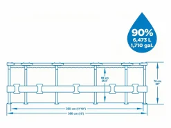 Bestway Piscina Desmontable Tubular Steel Pro 366x76 cm con Depuradora Cartucho 1.249 L/H