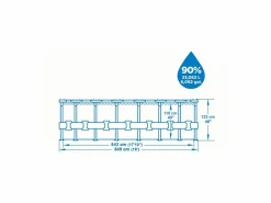 Bestway Piscina Desmontable Tubular Steel Pro Max 549x122 cm con Depuradora Cartucho 5.678 L/H Cobertor y Escalera