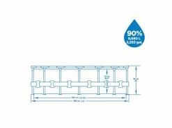 Outlet Piscina Desmontable Tubular Steel Pro 396x84 cm con Depuradora Cartucho 2.006 L/H Piscina Tubular