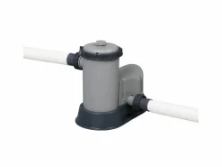 Outlet Bestway Piscina Desmontable Tubular Steel Pro Max Diseño Piedra Ø549x122 cm Depuradora Cartucho 5.678 L/H Cobertor y Escalera Gris