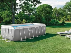 Intex Piscina elevada rectangular 400x200x122 cm con bomba y escalera