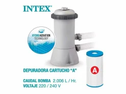 Intex Piscina elevada rectangular 400x200x122 cm con bomba y escalera