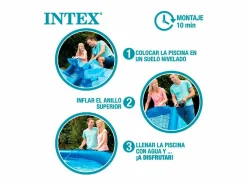 Sale Intex Piscina hinchable Easy Set 3853L 4 personas con depuradora Ø305x76 cm Azul
