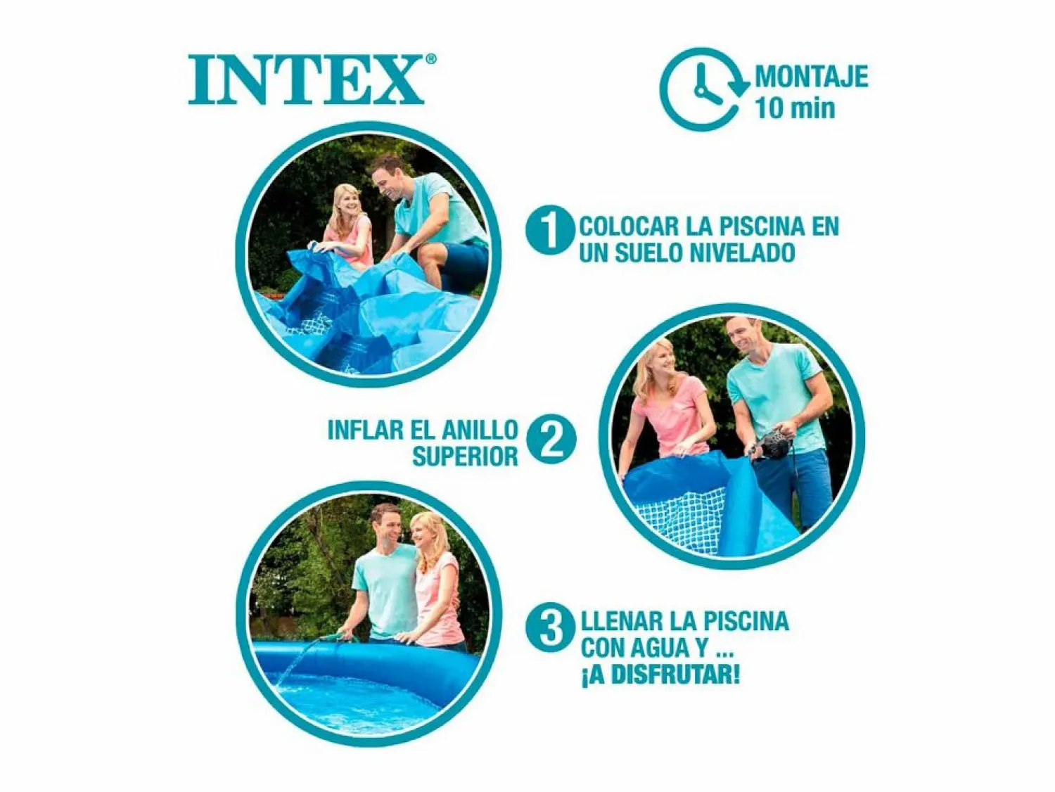 Sale Intex Piscina hinchable Easy Set 3853L 4 personas con depuradora Ø305x76 cm Azul