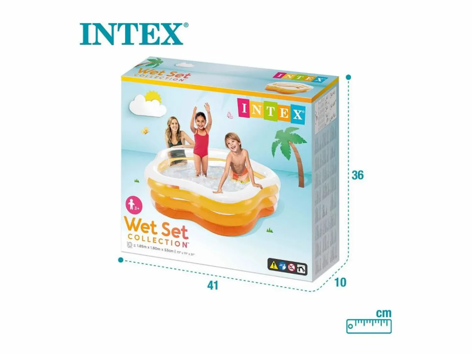 Sale Intex Piscina hinchable infantil Estrella 460L naranja 53x185x180 cm Multicolor