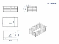 Habitat et jardin Piscina rectangular de madera 