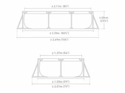 Intex Piscina rectangular Small Frame familiar 28270 1662L 220x150 cm
